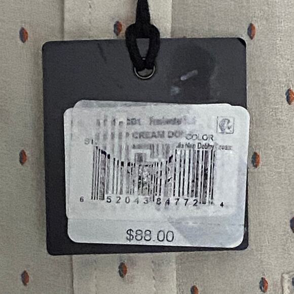 The Normal Brand Men's Small Short Sleeve Button-Up Shirt Dobby Cream NEW - Picture 10 of 11